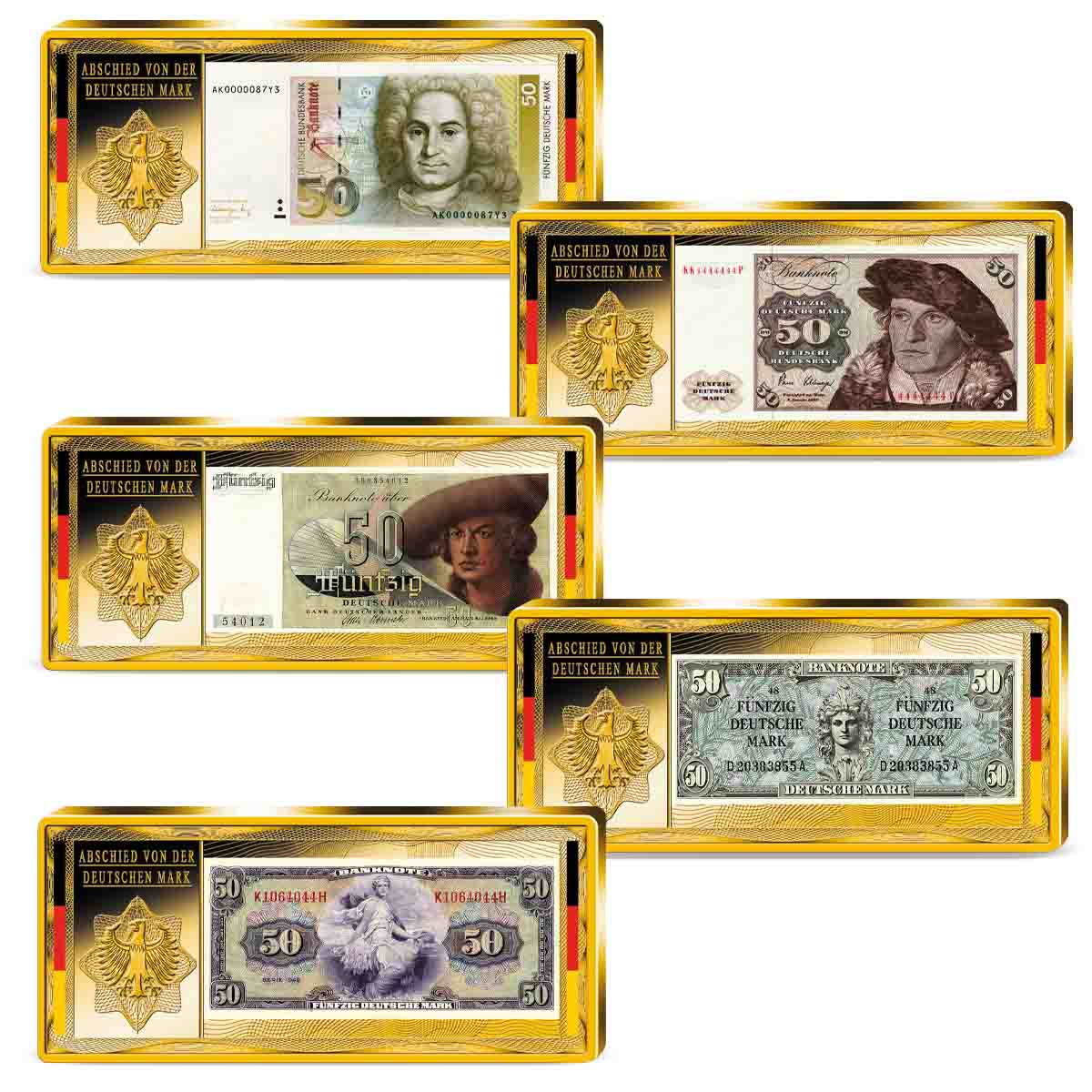 Produktbild von 32er Komplett-Set Barren 'DM Banknoten'