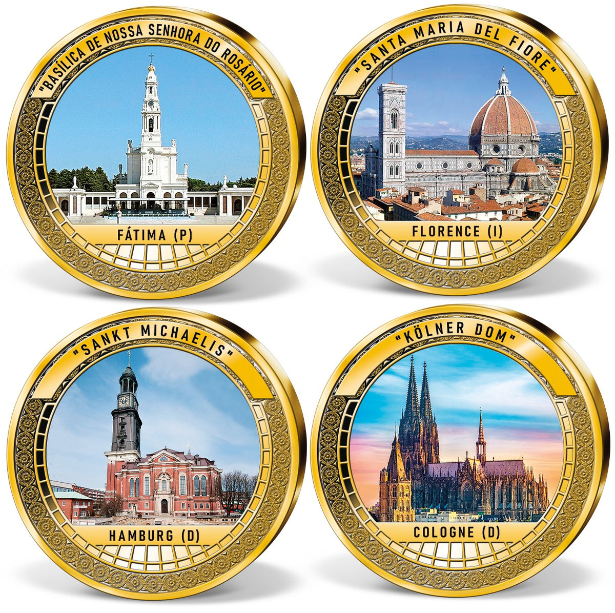 Produktbild von 24er Komplett-Set 'Die berühmtesten Kirchen Europas'