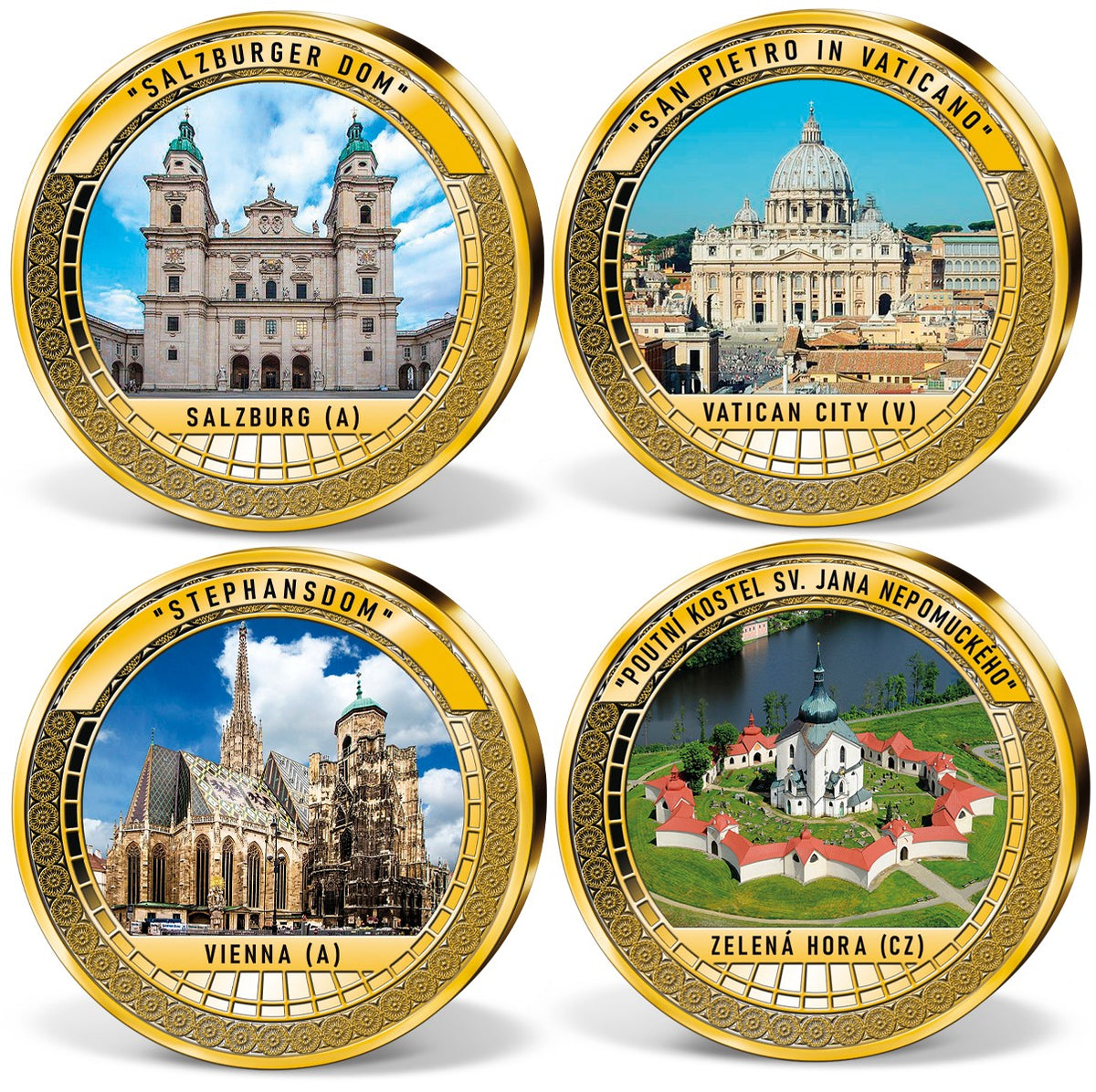 Produktbild von 24er Komplett-Set 'Die berühmtesten Kirchen Europas'