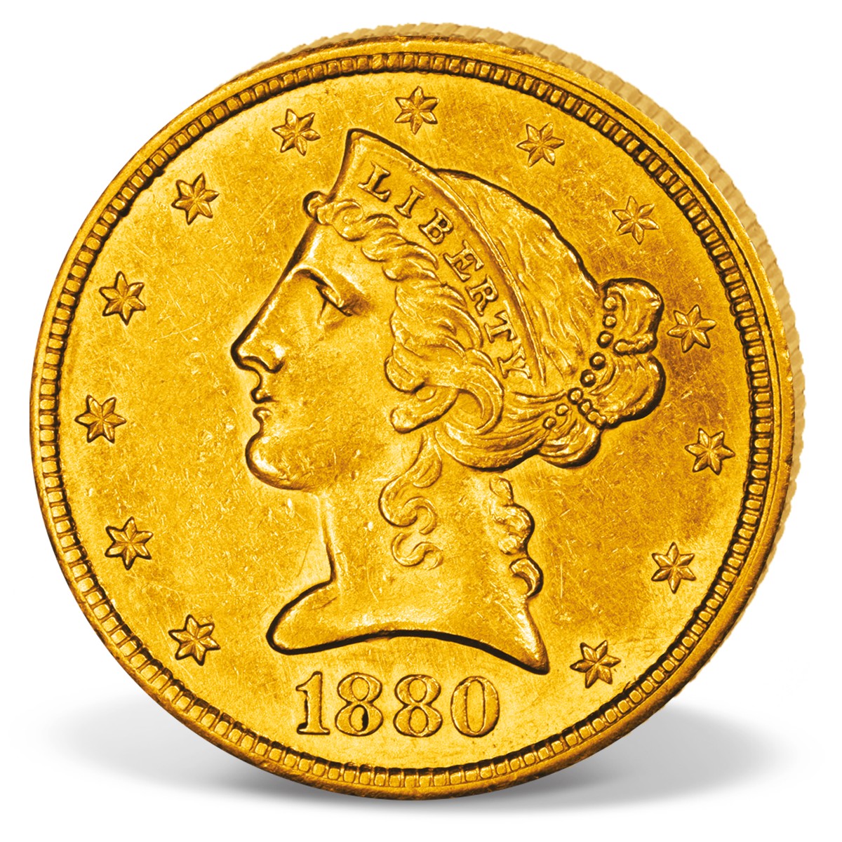 Produktbild von Goldmünze 5 Dollar USA 'Liberty Head' 1880