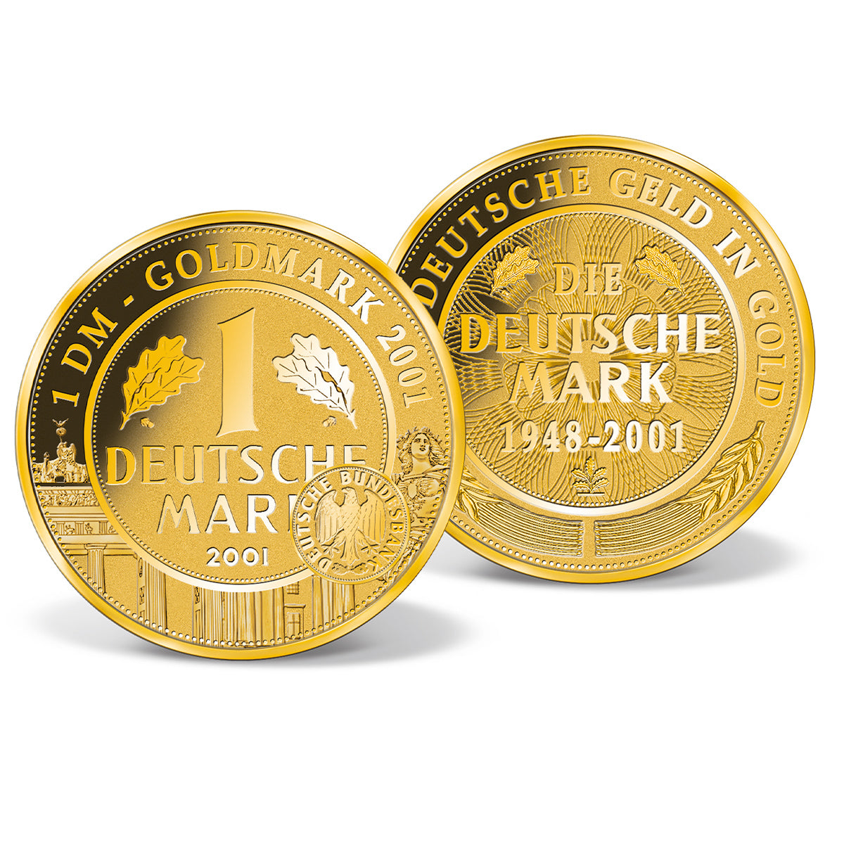 Produktbild von Goldprägung 1/200 Unze 'Goldmark 2001'