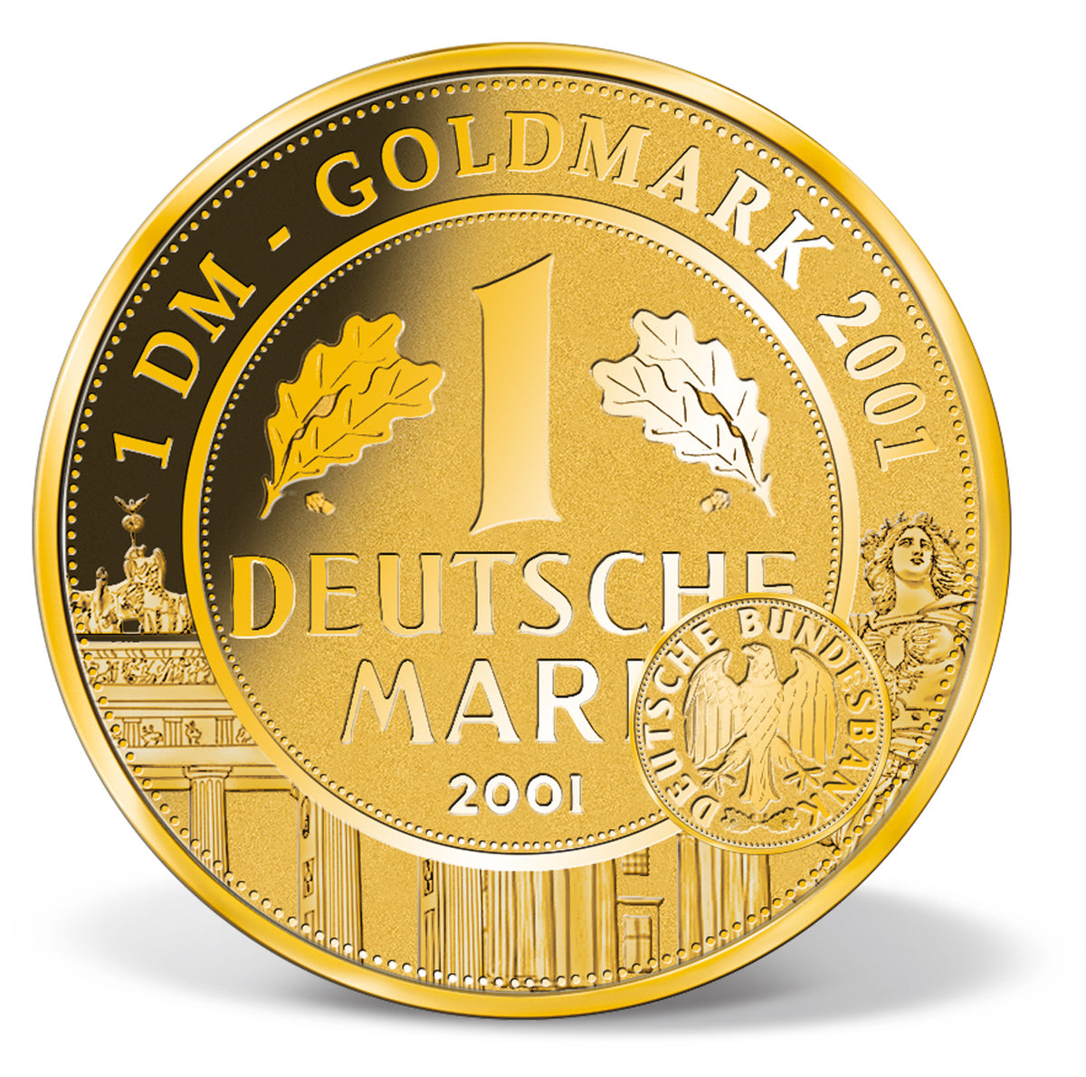 Produktbild von Goldprägung 1/200 Unze 'Goldmark 2001'