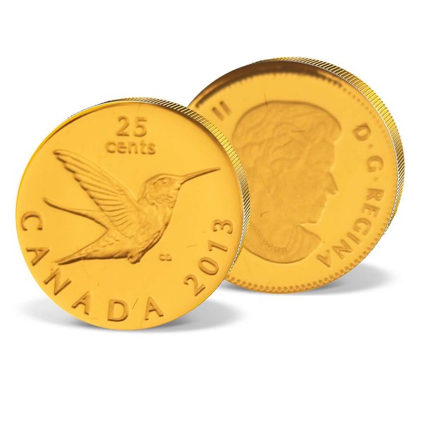 Goldmünze 25 Cent Kanada "Kolibri" 2013 DE_2430723_1