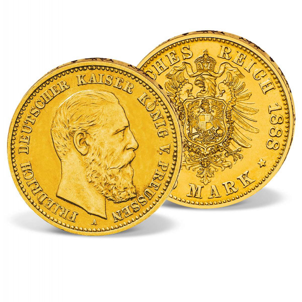 Originalmünze 10 Goldmark Friedrich III. 1888 DE_1570136_1