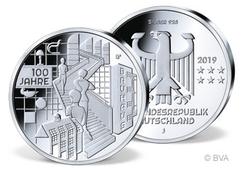 20 Euro Silber-Gedenkmünze "100 Jahre Bauhaus" Deutschland, 2019
