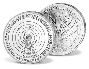 Gedenkmünze 5 DM Deutschland Nikolaus Kopernikus 1973