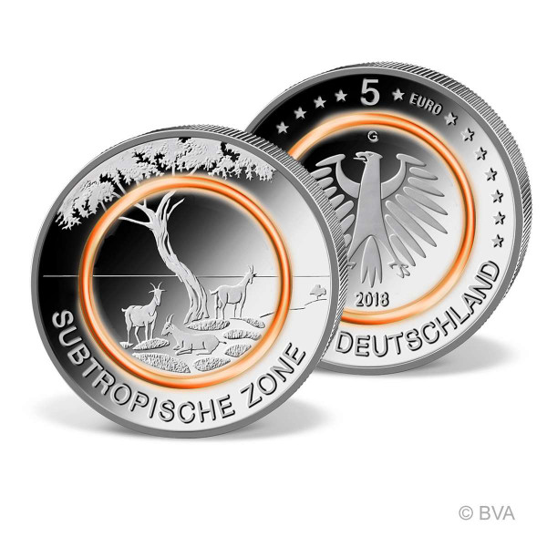 Münzrolle 25x 5 Euro-Gedenkmünze "Subtropische Zone" 2018 DE_2704733_1
