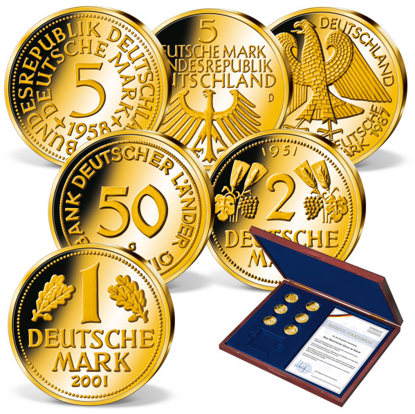 6er Komplett-Set "Das Deutsche Geld in Gold" DE_8213335_1