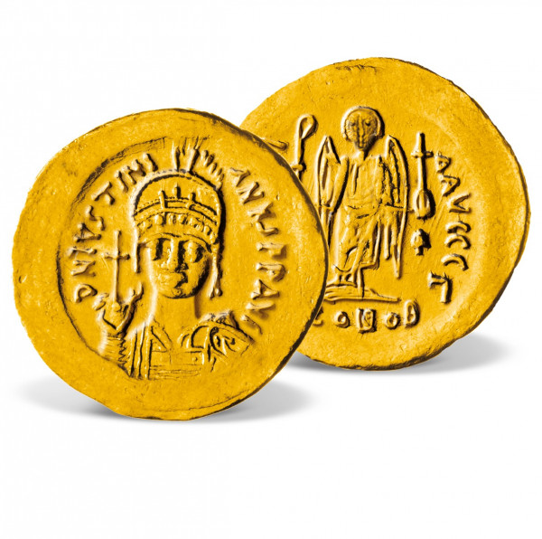 Goldmünze Tremissis Byzanz " Justinian I." DE_2475088_1