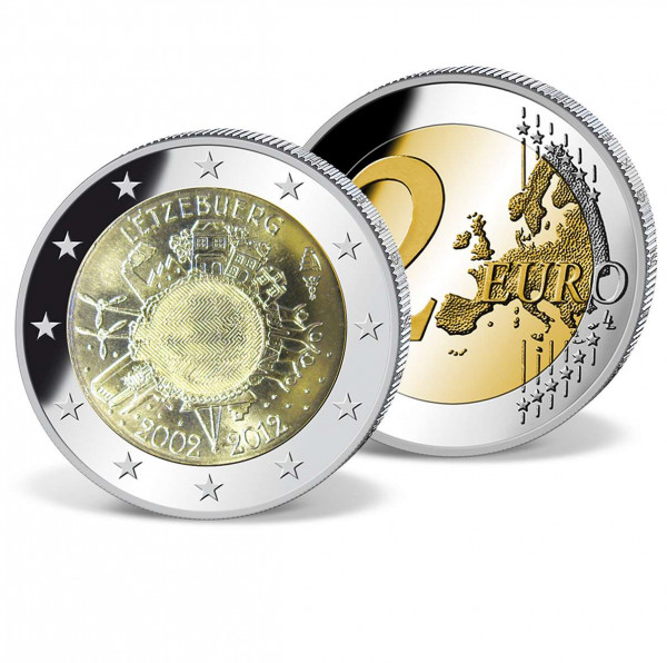 2 Euro Gedenkmünze Luxemburg 10 Jahre Euro DE_2719391_1