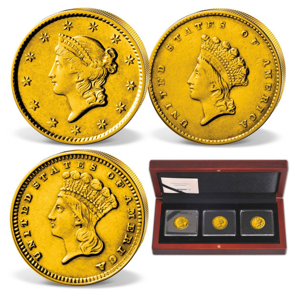 Goldmünzen 3er-Set USA "1 Dollar Gold Liberty" DE_2717809_1