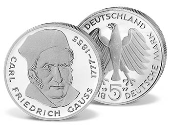 Gedenkmünze 5 DM Deutschland Carl Friedrich Gauß 1977