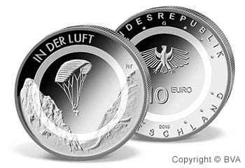 10 Euro-Sammlermünze "In der Luft" 2019 aus der Serie "Luft bewegt"