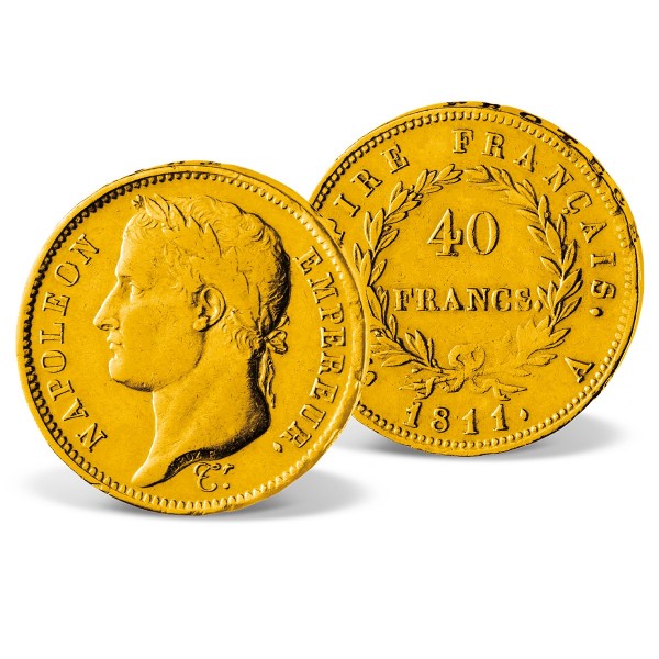 Goldmünze 40 Francs Frankreich "Napoleon mit Kranz" DE_1550204_1