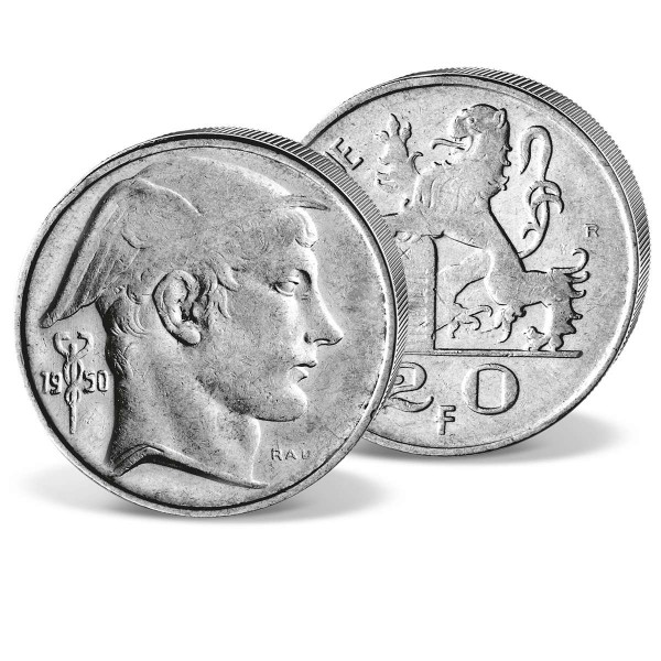 Silbermünze 20 Francs Belgien "Merkur" DE_2420544_1