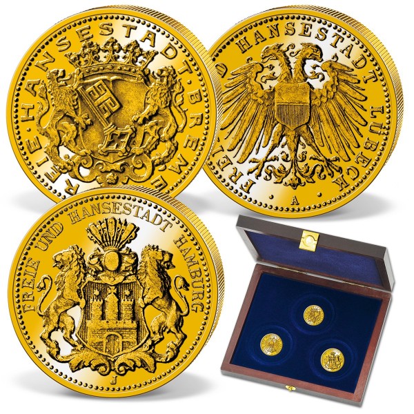 Dreier-Set  Goldmünzen Goldschatz der Hanse DE_1570140_1