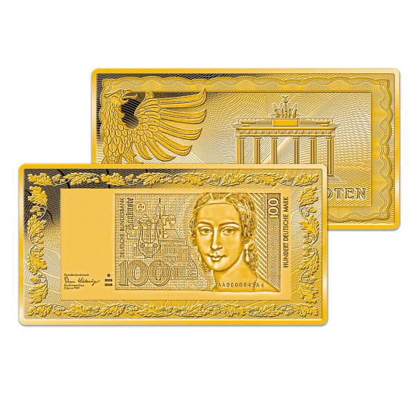 Barrenprägung 1/200 Unze Goldnote "100 D-Mark" DE_9039805_1
