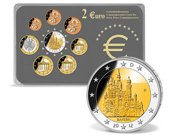 2 Euro Gedenksatz Deutschland Neuschwanstein 2012