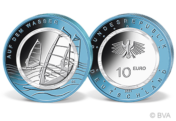 10 Euro Gedenkmünze "Auf dem Wasser", Deutschland 2021