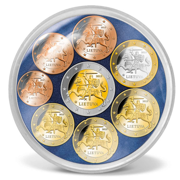 Euro Kursmünzensatz Litauen, Euro Kursmünzensätze
