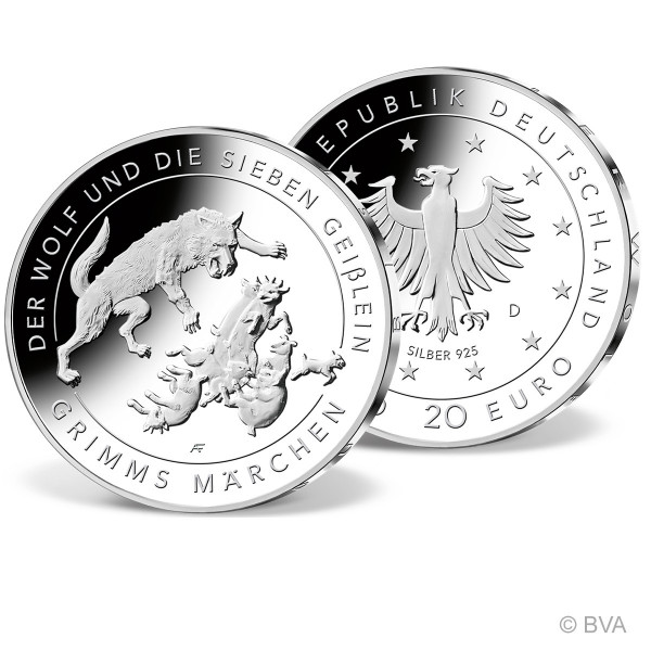 20 Euro-Gedenkmünze "Grimms Märchen - Der Wolf und die sieben Geißlein" 2020 DE_2704861_1