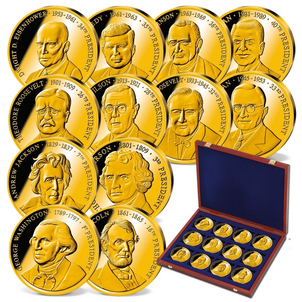 Komplett-Set "Die größten US-Präsidenten" in Gold DE_1711675_1