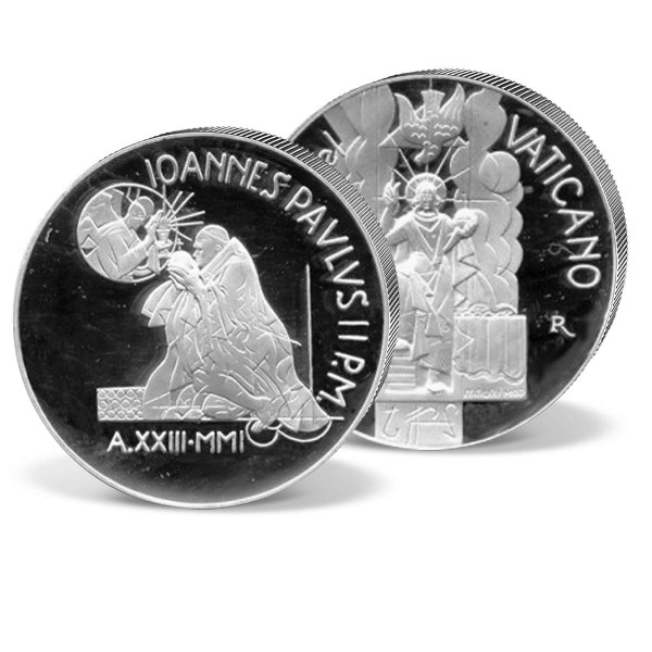 Silbermünze 5000 Lire Vatikan "Auferstehung Christi" 2001 PP DE_2420565_1