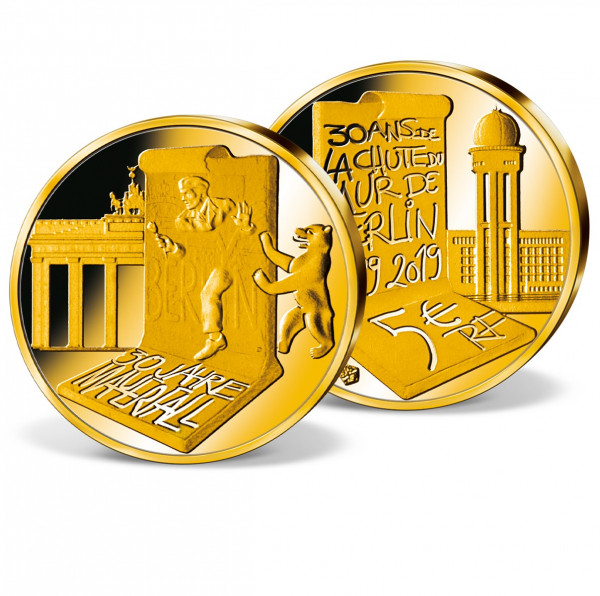 Goldmünze 5 Euro Frankreich "30 Jahre Mauerfall 2019" DE_1550547_1
