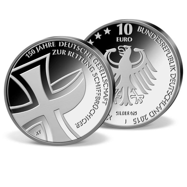 10 Euro-Gedenkmünze "150 Jahre Deutsche Gesellschaft zur Rettung Schiffbrüchiger" PP 2015 DE_2704545_1