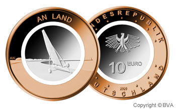 10 Euro Sammlermünze "An Land" Deutschland 2020