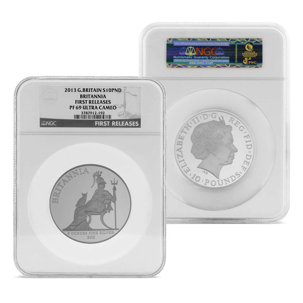 Silbermünze 10 Pounds Großbritannien "Britannia" 2013 (5 Unzen) DE_2546301_1