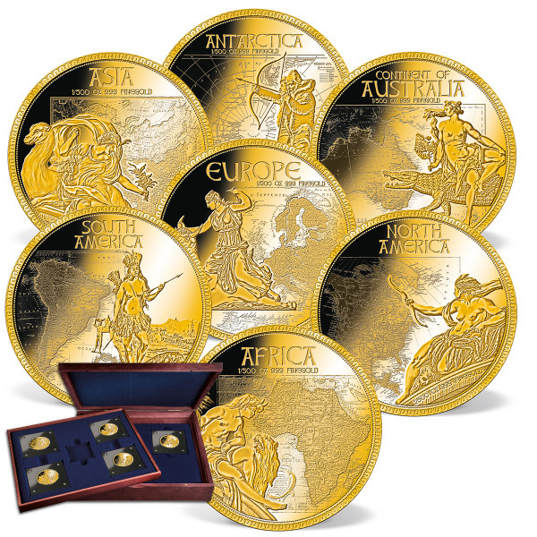 7-teiliges Komplett-Set 1/500 Unze Feingold-Münzen '7 Kontinente' DE_1739797_1