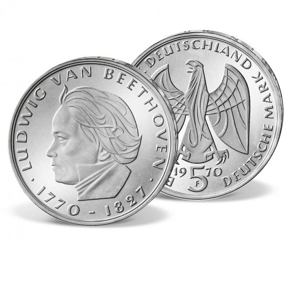Silber-Gedenkmünze 5 DM Deutschland "Ludwig van Beethoven" 1970 DE_2700124_1
