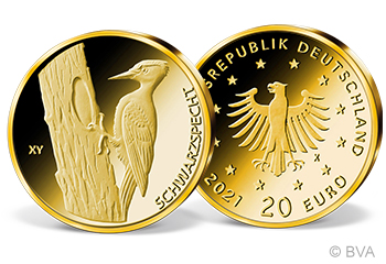 20 Euro Gold-Gedenkmünze "Schwarzspecht"