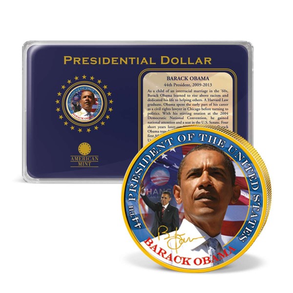 Farbprägung "1 US-Dollar George Washington und Barack Obama" DE_1700015_1