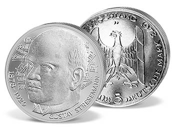 5 DM Münze Gustav Stresemann
