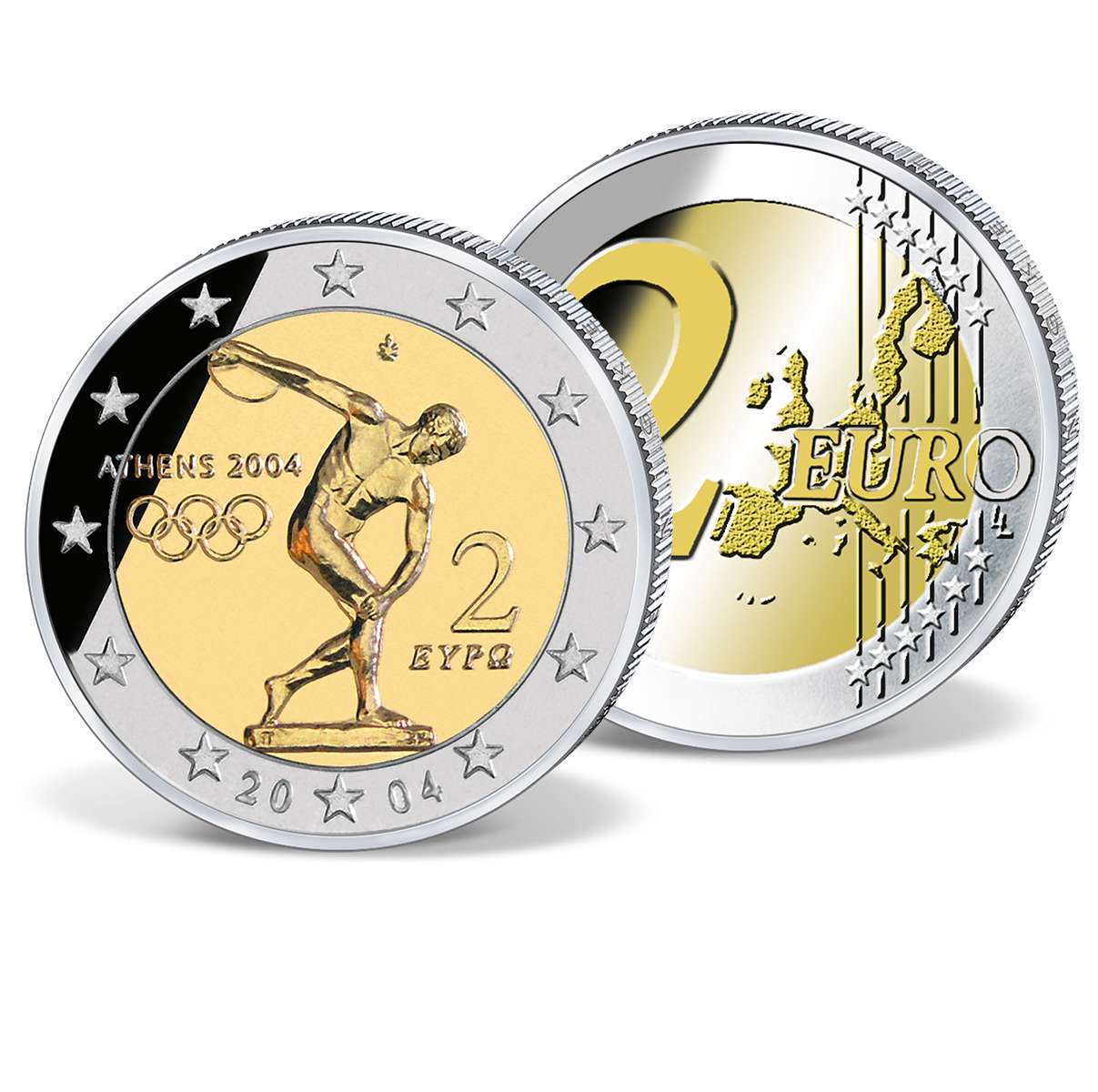 2 Euro Gedenkmünze Griechenland Olympia 2004 | 2 Euro Münzen | Europa