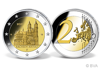 2 Euro Gedenkmünze 2021 "Sachsen-Anhalt: Magdeburger Dom"