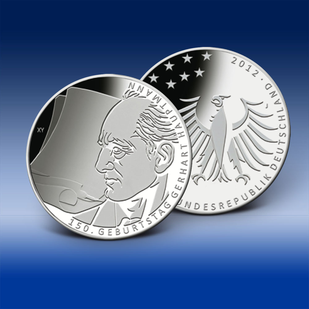 Die aktuelle 10 Euro-Gedenkmünze „150. Geburtstag Gerhart Hauptmann“ kann ab sofort bei Bayerisches Münzkontor bestellt werden
