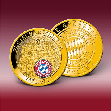 Nur beim Bayerischen Münzkontor erhältlich: Die Ehrenprägung „Deutscher Meister 2013“