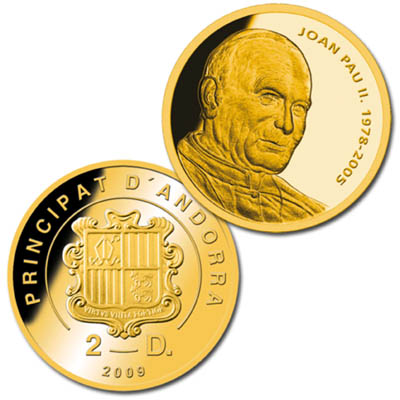 Einzigartiges Sammlerstück zu einem Weltereignis: Die offizielle Gold-Gedenkmünze zur Seligsprechung von Papst Johannes Paul II.