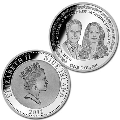 Gedenkmünze mit viel Symbolkraft: Die Niue-Münze zur Hochzeit von William und Kate