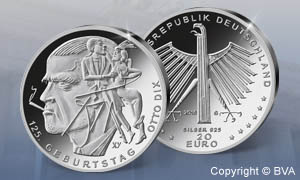 20-Euro-Silbergedenkmünze "125. Geburtstag Otto Dix"
