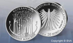 20-Euro-Silbergedenkmünze „Rotkäppchen“