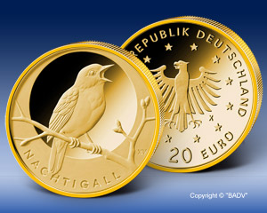 Goldmünze 20 Euro "Nachtigall" 2016
