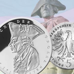 5 DM Gedenkmünze Deutschland Friedrich der Große 1986